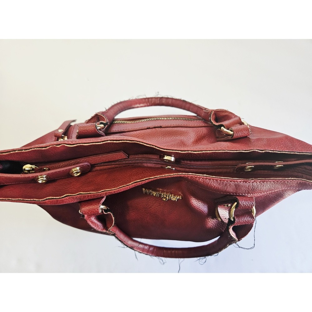 Wrangler HandBag For Women Wester‎ Purse Versatile Handbags Red Leather - Picture 9 of 12